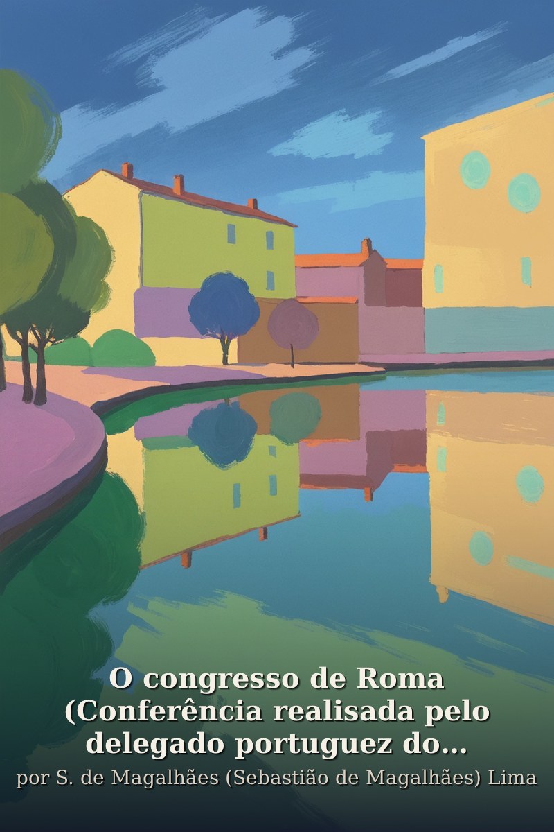 Capa do livro O congresso de Roma (Conferência realisada pelo delegado portuguez do congresso do livre-pensamento)