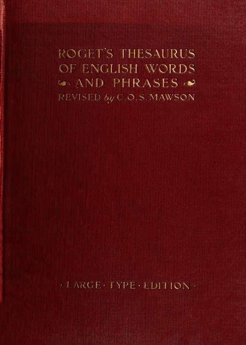 Capa do livro Roget's Thesaurus