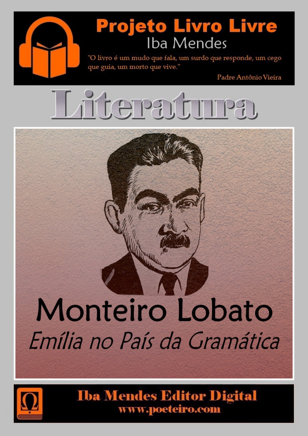 Capa do livro emilia-no-pais-da-gramatica-monteiro-lobato-iba-mendes