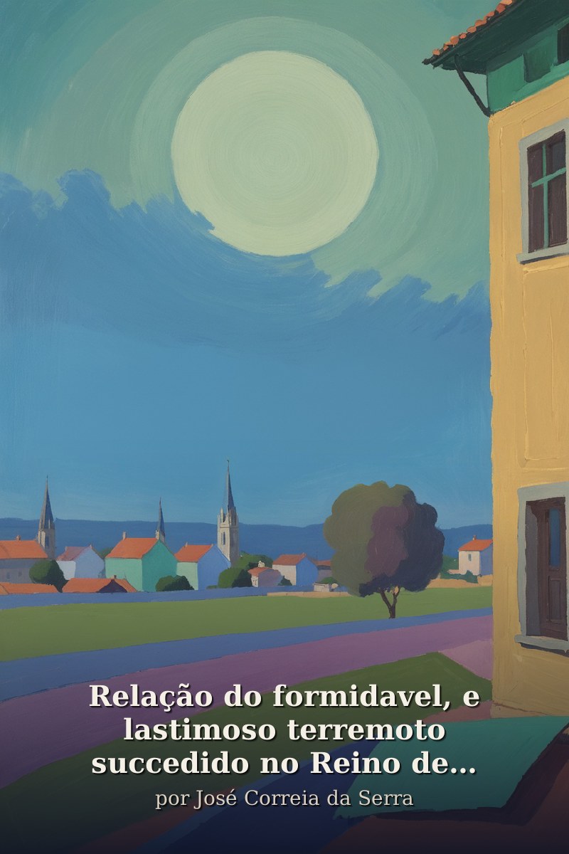 Capa do livro Relação do formidavel, e lastimoso terremoto succedido no Reino de Valença No dia 23 de Março deste presente anno de 1748 pelas 6. horas, e tres quartos da manhã