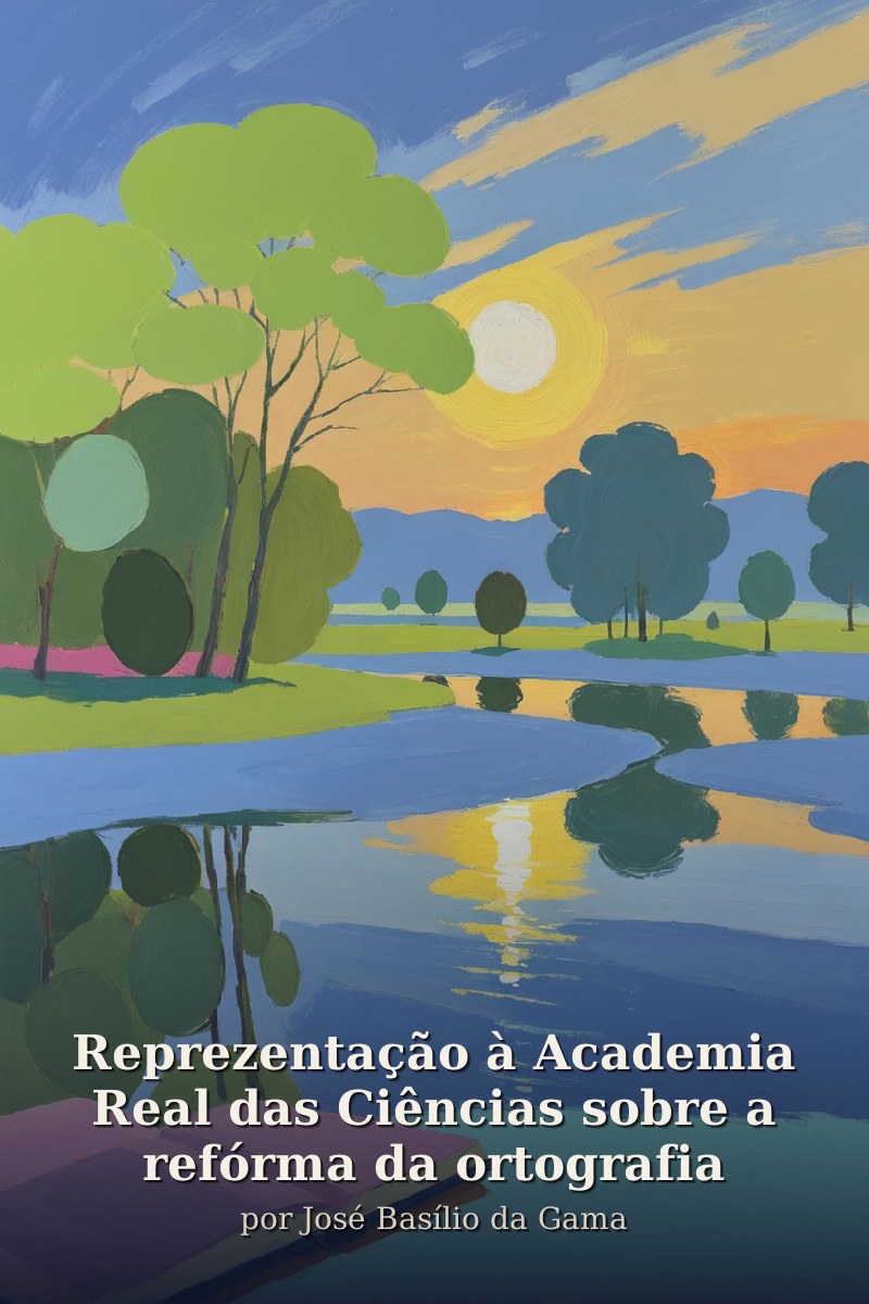 Capa do livro Reprezentação à Academia Real das Ciências sobre a refórma da ortografia