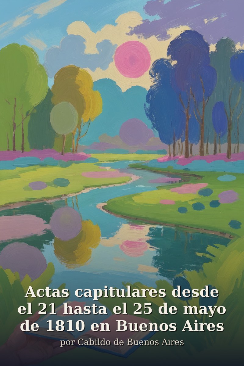 Capa do livro Actas capitulares desde el 21 hasta el 25 de mayo de 1810 en Buenos Aires