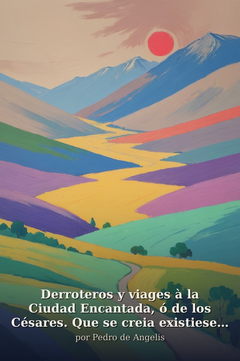 Capa do livro Derroteros y viages à la Ciudad Encantada, ó de los Césares. Que se creia existiese en la Cordillera, al sud de Valdivia.