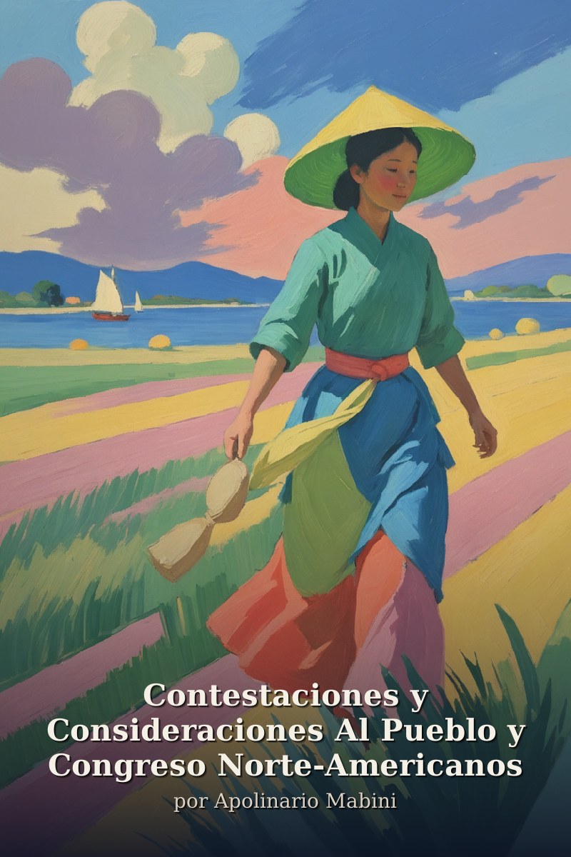 Capa do livro Contestaciones y Consideraciones Al Pueblo y Congreso Norte-Americanos