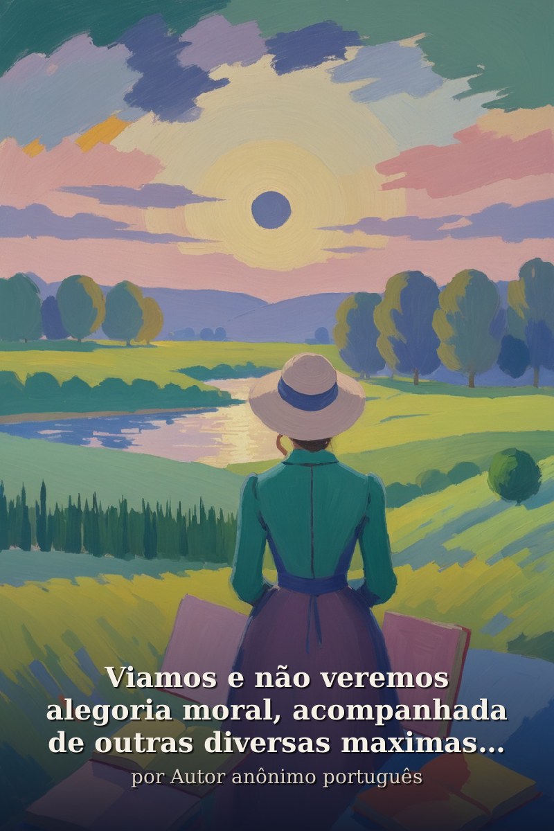 Capa do livro Viamos e não veremos alegoria moral, acompanhada de outras diversas maximas relativas a nossa liberdade constitucional
