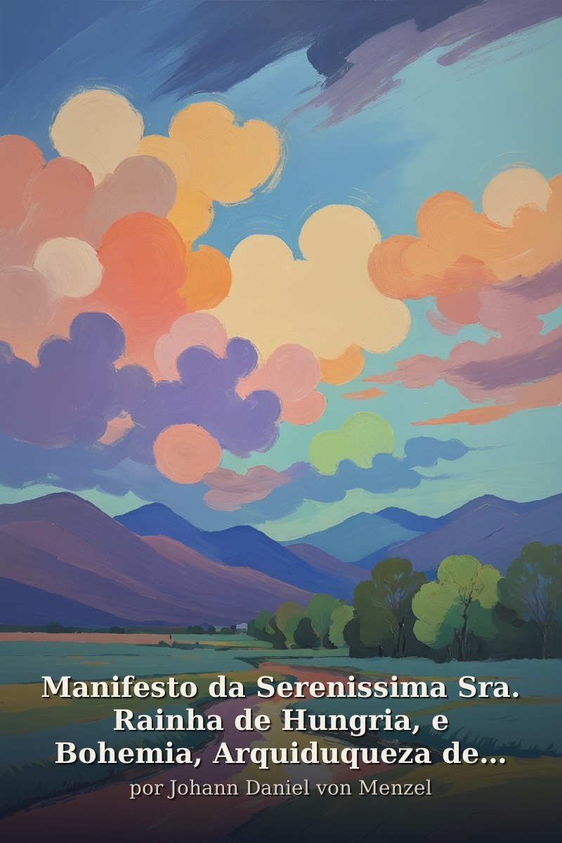 Capa do livro Manifesto da Serenissima Sra. Rainha de Hungria, e Bohemia, Arquiduqueza de Austria, &c. mandado publicar e divulgar pelas provincias, que França domina, fronteiras ao Imperio
