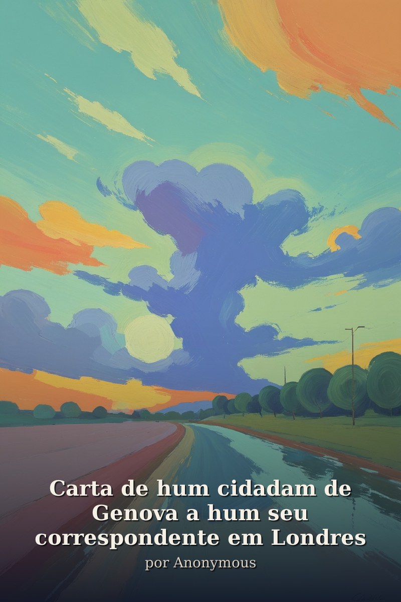 Capa do livro Carta de hum cidadam de Genova a hum seu correspondente em Londres