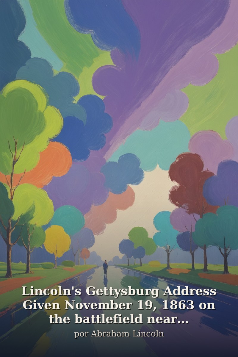 Capa do livro Lincoln's Gettysburg Address Given November 19, 1863 on the battlefield near Gettysburg, Pennsylvania, USA