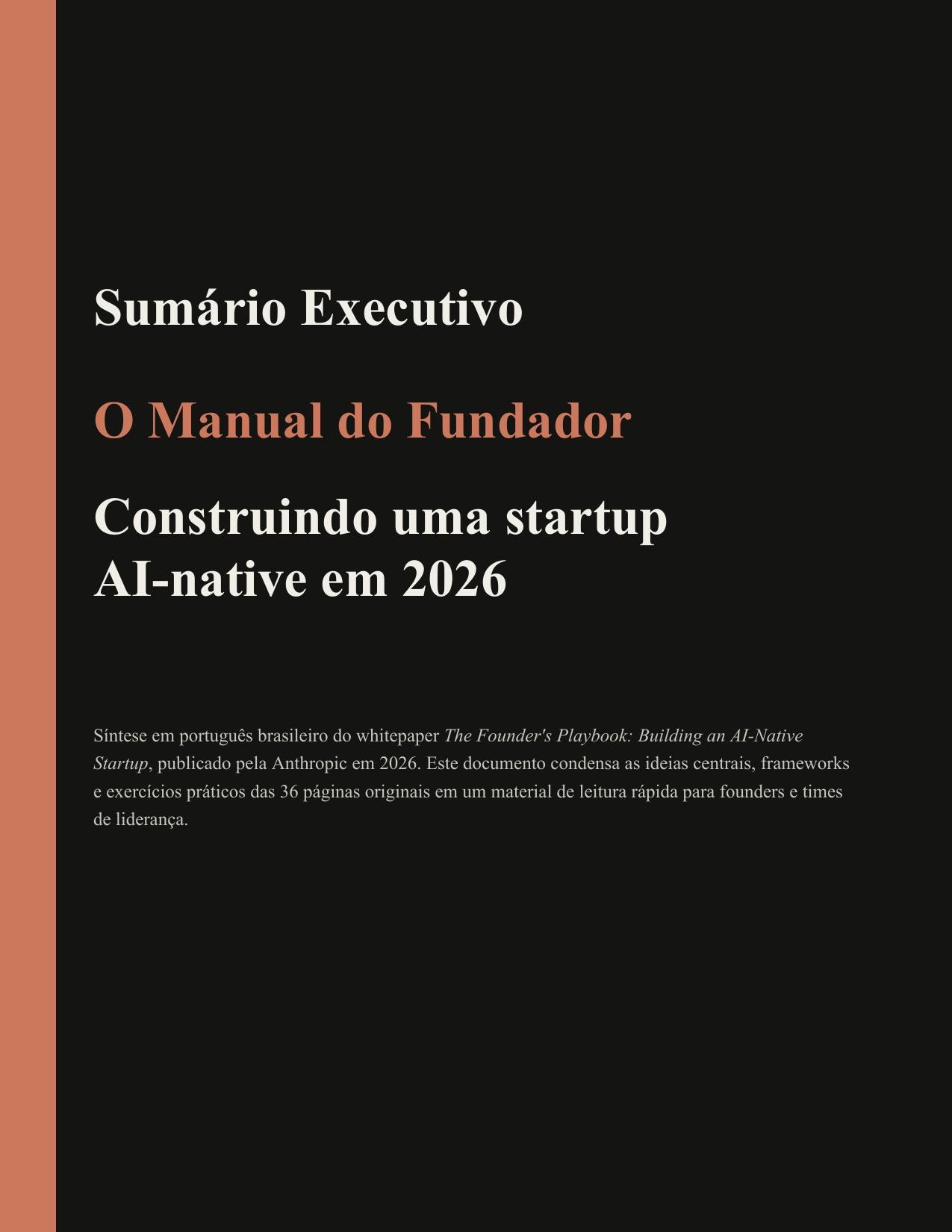 Capa do livro O Manual do Fundador