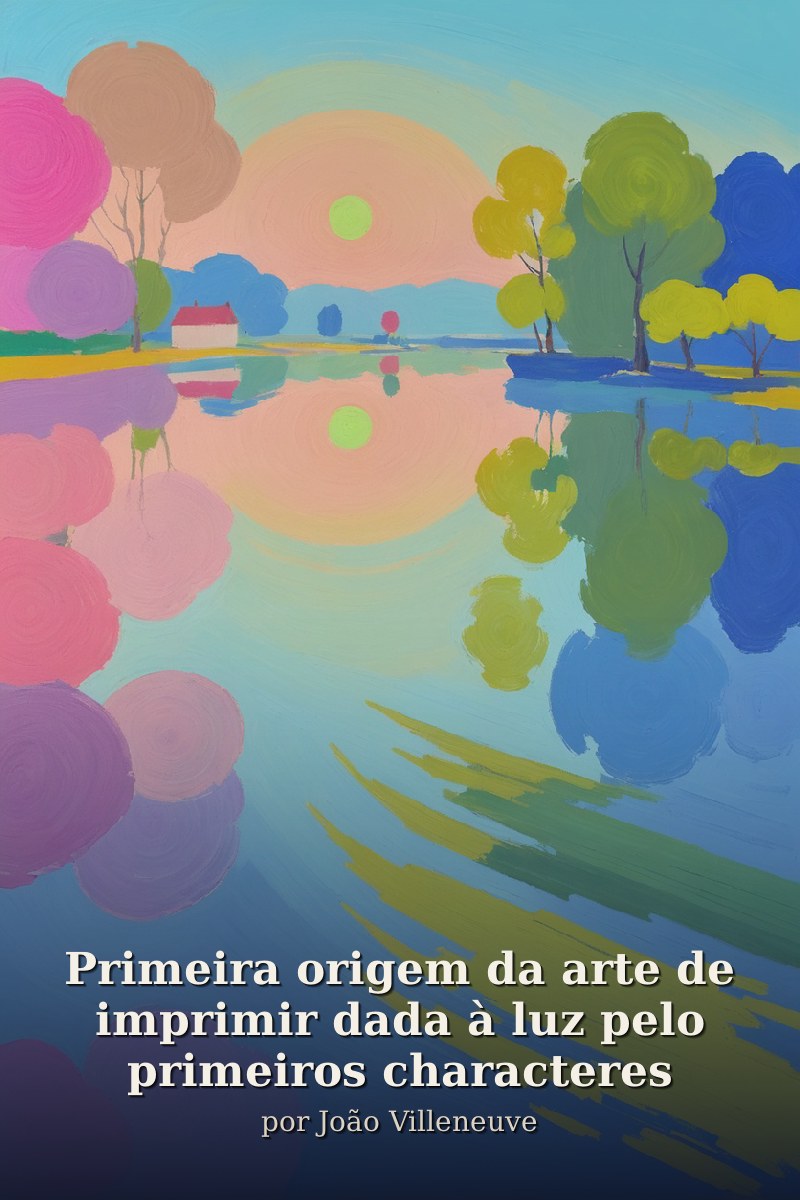 Capa do livro Primeira origem da arte de imprimir dada à luz pelo primeiros characteres