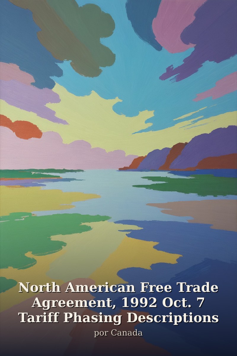 Capa do livro North American Free Trade Agreement, 1992 Oct. 7 Tariff Phasing Descriptions