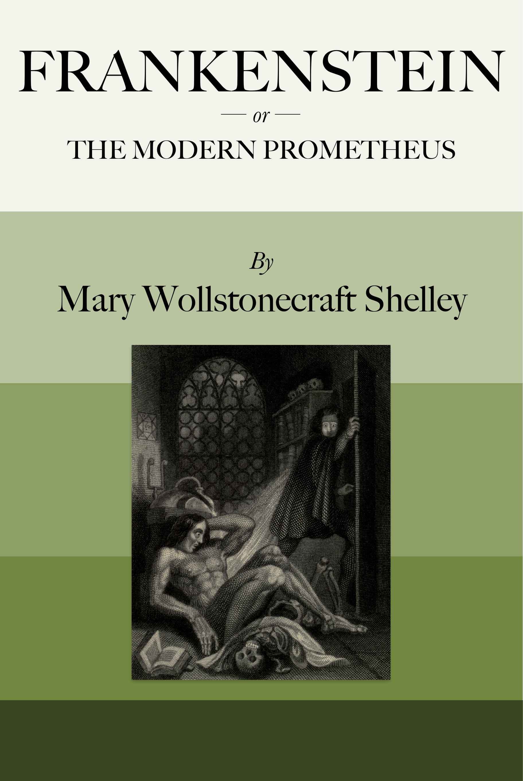 Capa do livro Frankenstein; or, the modern prometheus
