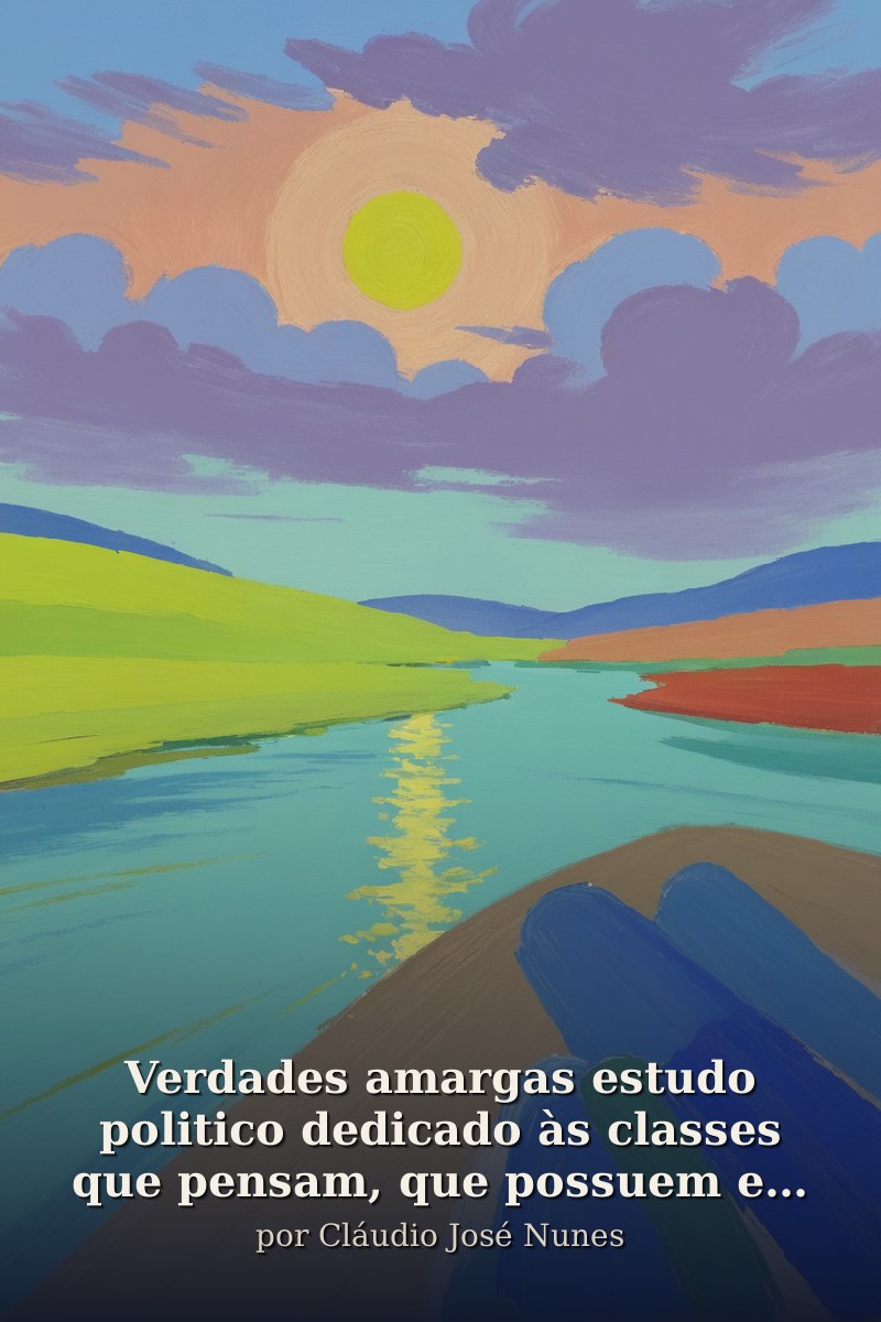 Capa do livro Verdades amargas estudo politico dedicado às classes que pensam, que possuem e que trabalham