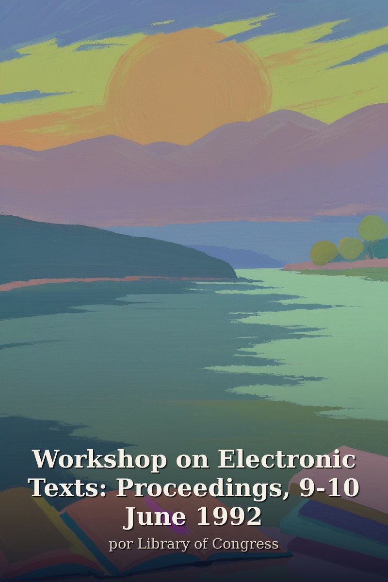 Capa do livro Workshop on Electronic Texts: Proceedings, 9-10 June 1992