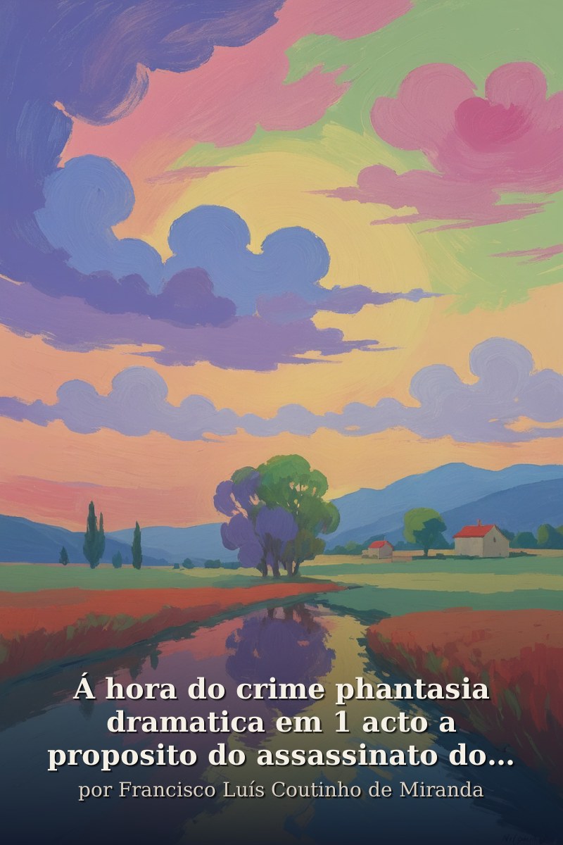 Capa do livro Á hora do crime phantasia dramatica em 1 acto a proposito do assassinato do General Prim