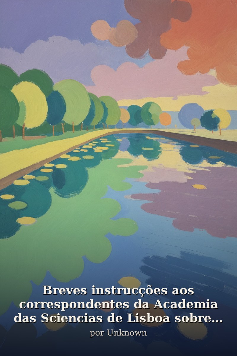 Capa do livro Breves instrucções aos correspondentes da Academia das Sciencias de Lisboa sobre as remessas dos productos, e noticias pertencentes a' Historia da Natureza, para formar hum Museo Nacional