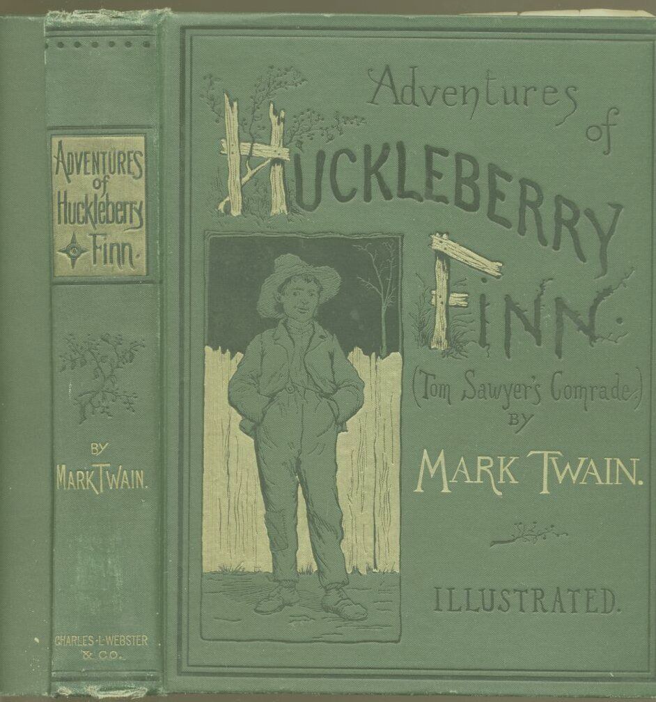 Capa do livro Adventures of Huckleberry Finn