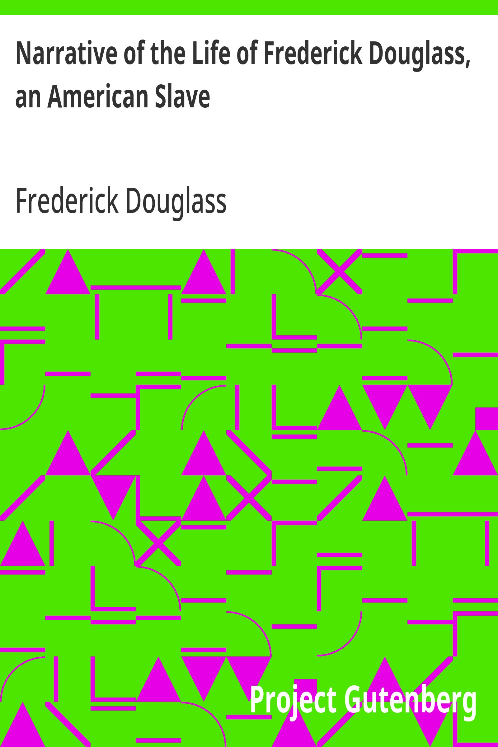 Capa do livro Narrative of the Life of Frederick Douglass, an American Slave