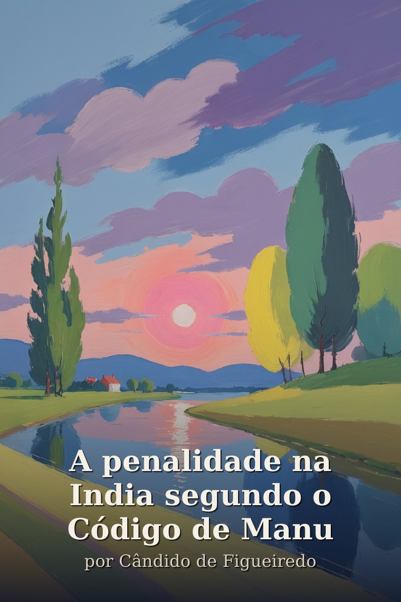 Capa do livro A penalidade na India segundo o Código de Manu