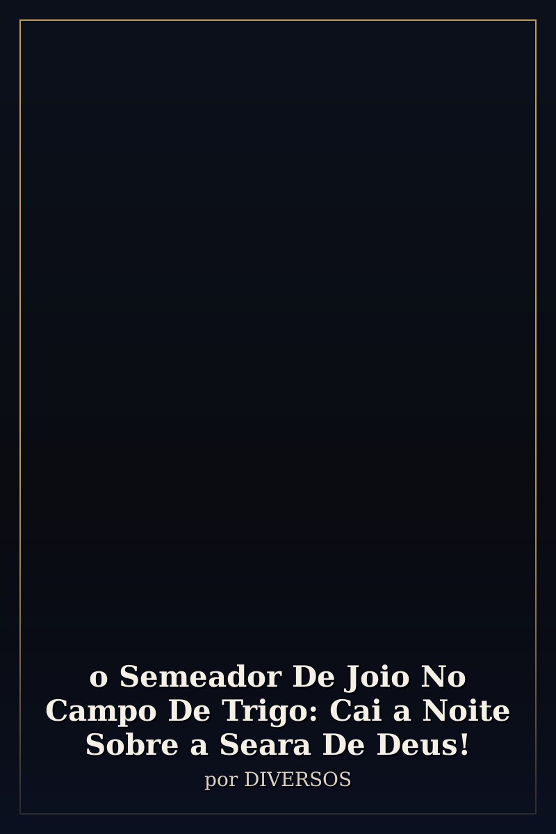 Capa de o Semeador De Joio No Campo De Trigo: Cai a Noite Sobre a Seara De Deus!