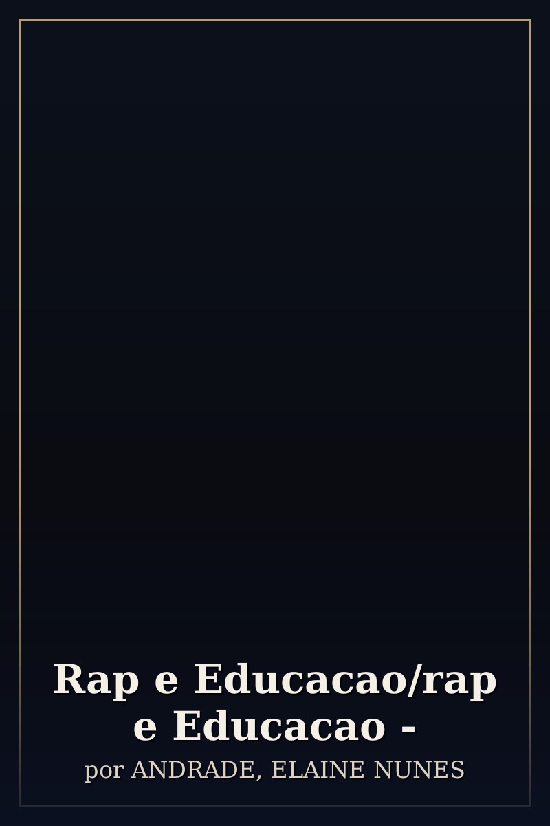 Capa de Rap e Educacao/rap e Educacao -