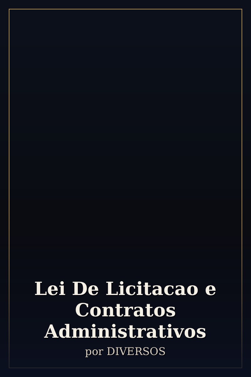 Capa de Lei De Licitacao e Contratos Administrativos