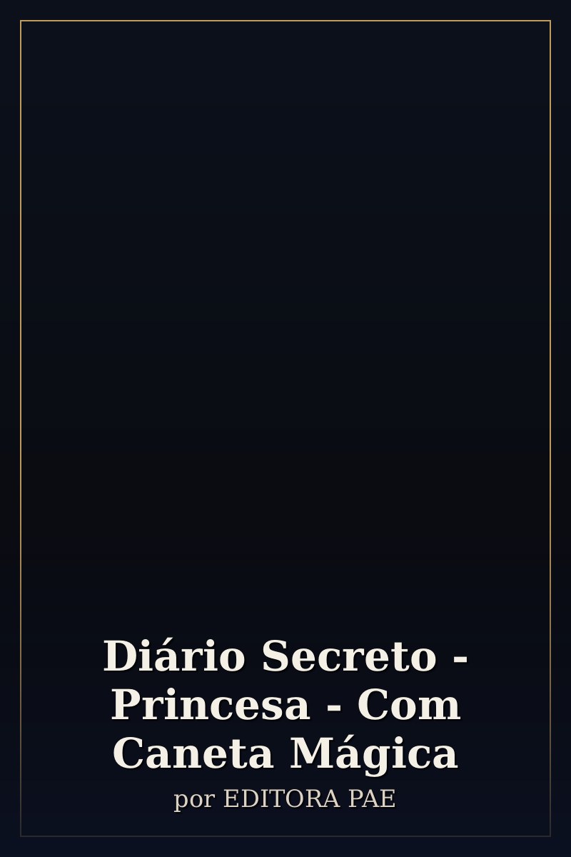 Capa de Diário Secreto - Princesa - Com Caneta Mágica