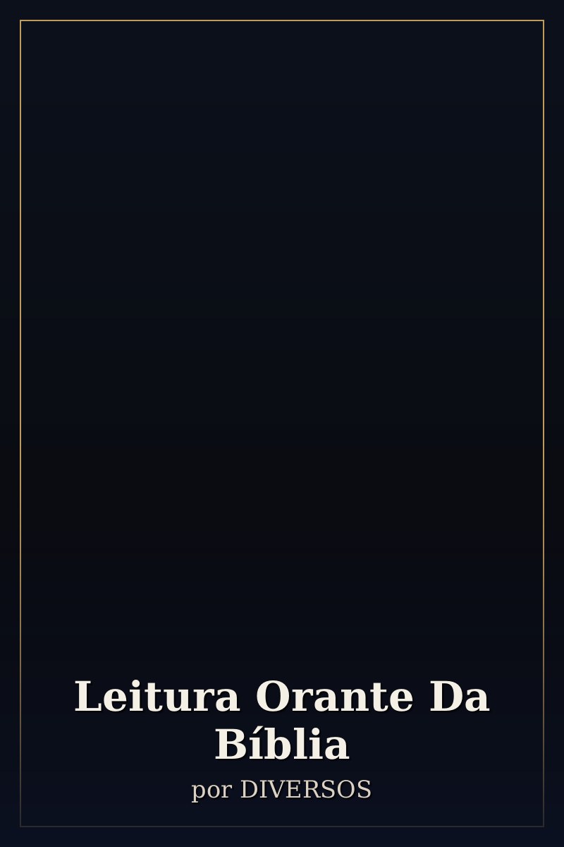 Capa de Leitura Orante Da Bíblia