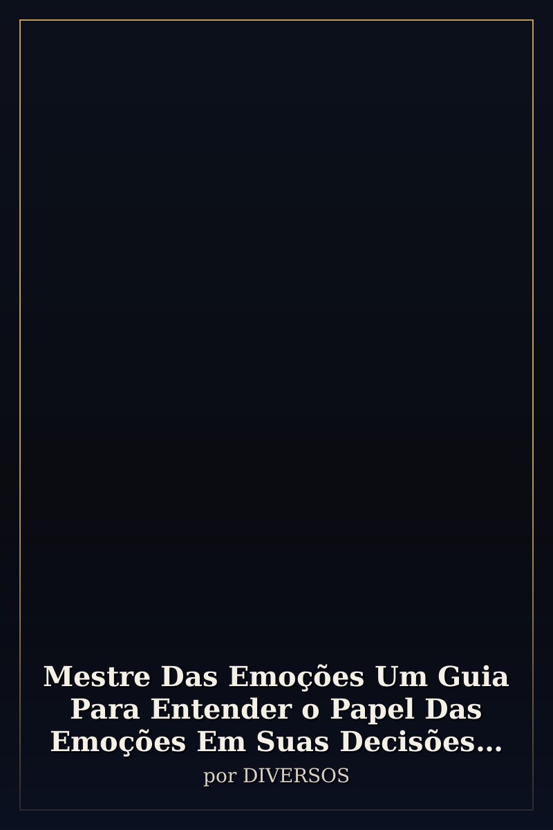 Capa de Mestre Das Emoções Um Guia Para Entender o Papel Das Emoções Em Suas Decisões Diárias