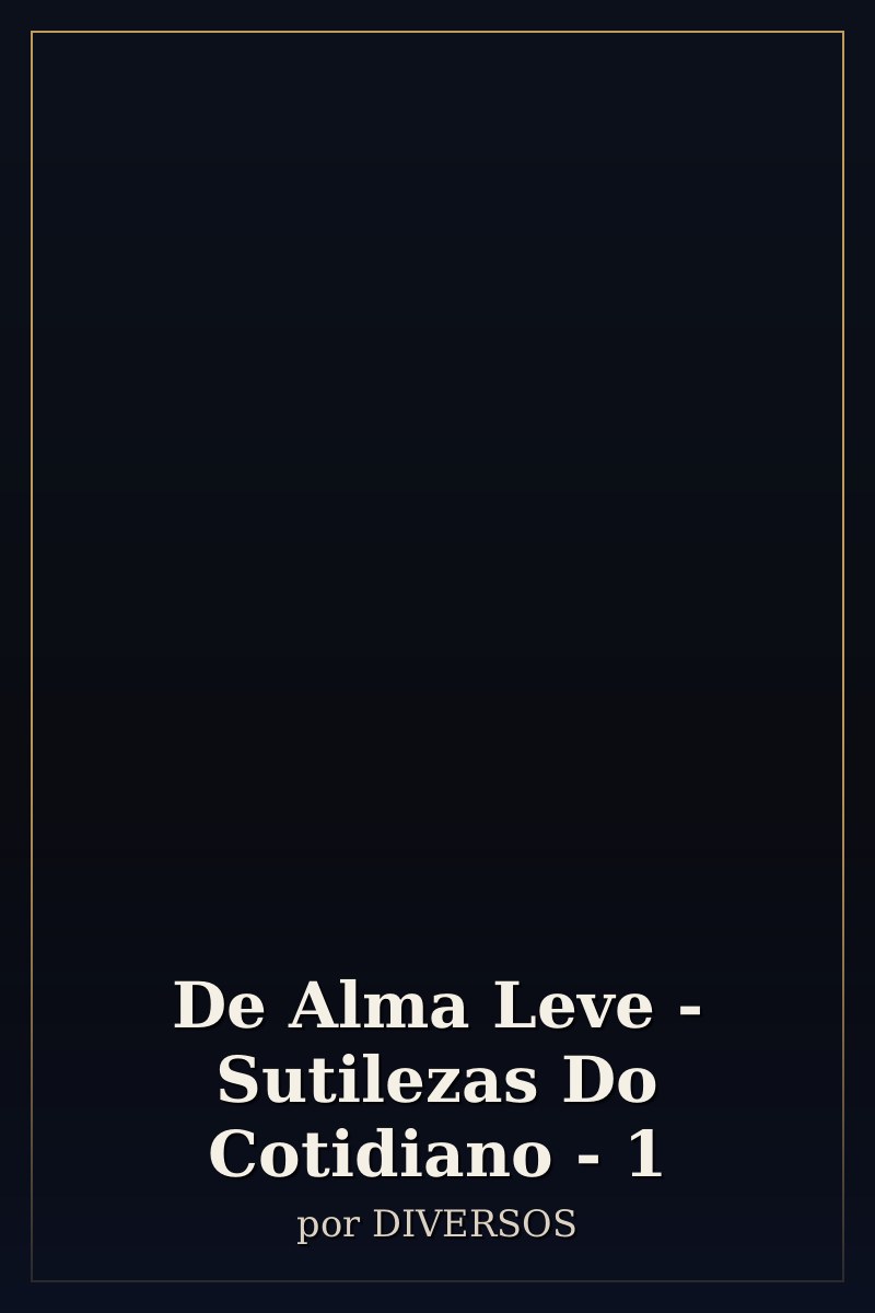 Capa de De Alma Leve - Sutilezas Do Cotidiano - 1