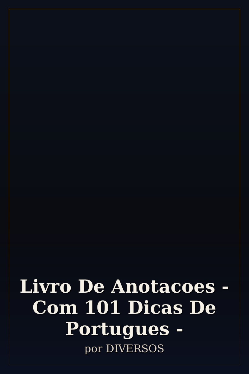 Capa de Livro De Anotacoes - Com 101 Dicas De Portugues -