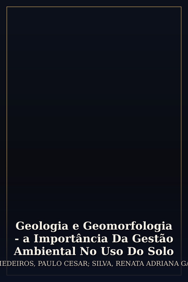 Capa de Geologia e Geomorfologia - a Importância Da Gestão Ambiental No Uso Do Solo
