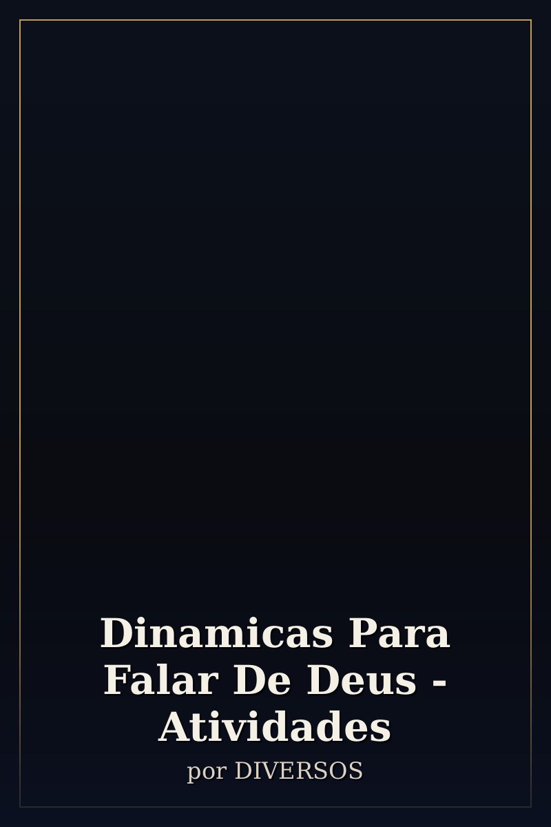 Capa de Dinamicas Para Falar De Deus - Atividades