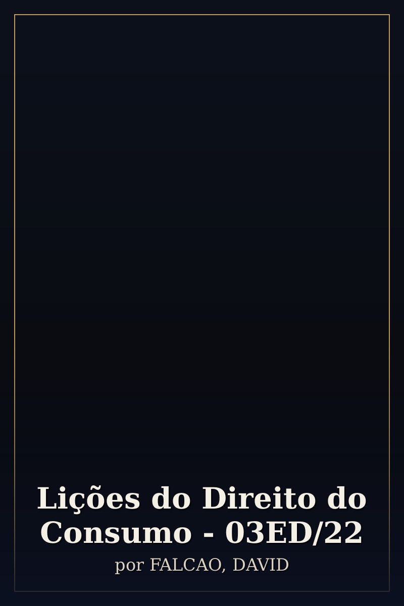 Capa de Lições do Direito do Consumo - 03ED/22