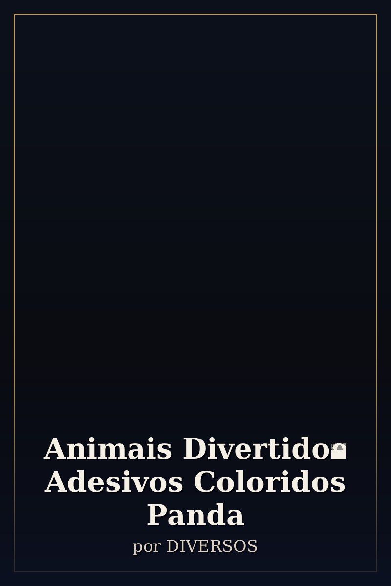 Capa de Animais Divertidos Adesivos Coloridos Panda