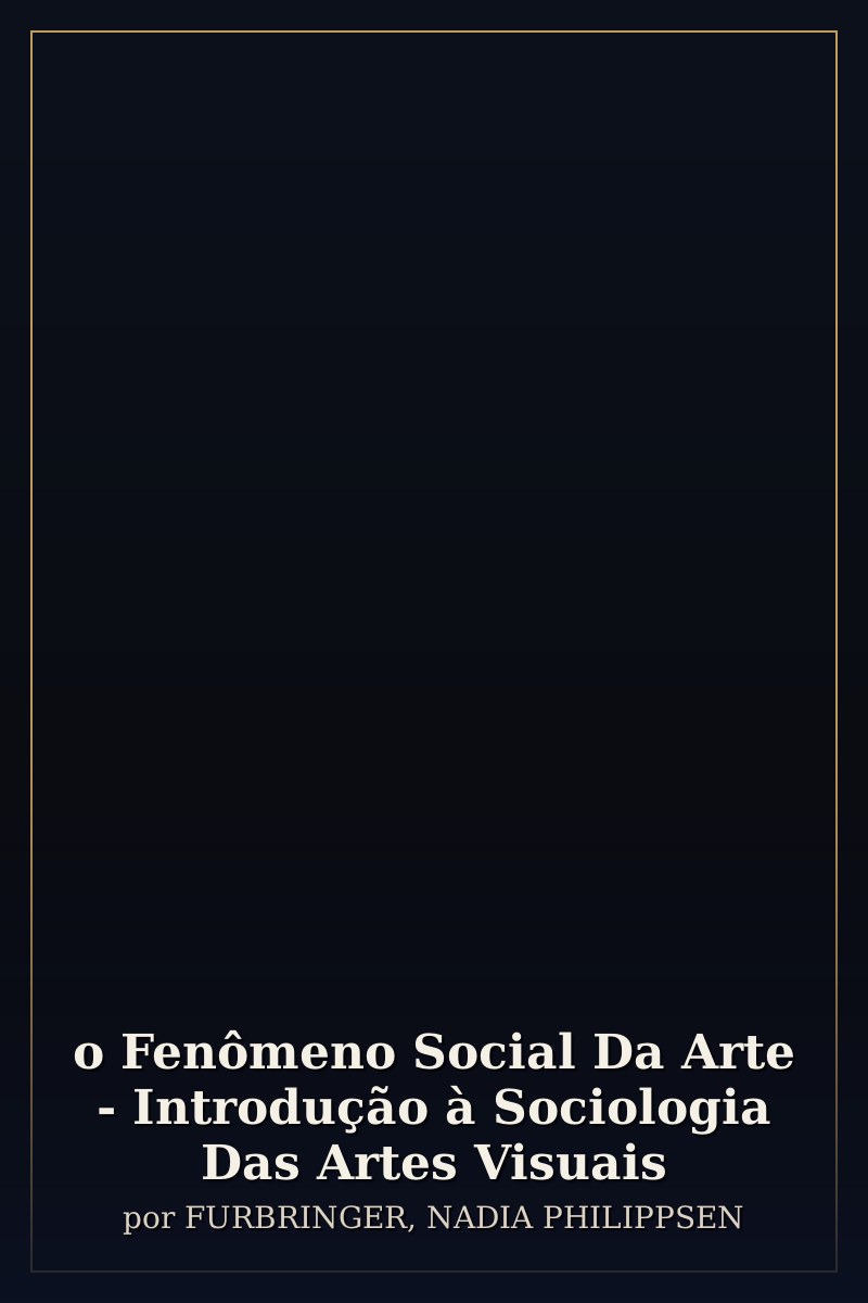Capa de o Fenômeno Social Da Arte - Introdução à Sociologia Das Artes Visuais