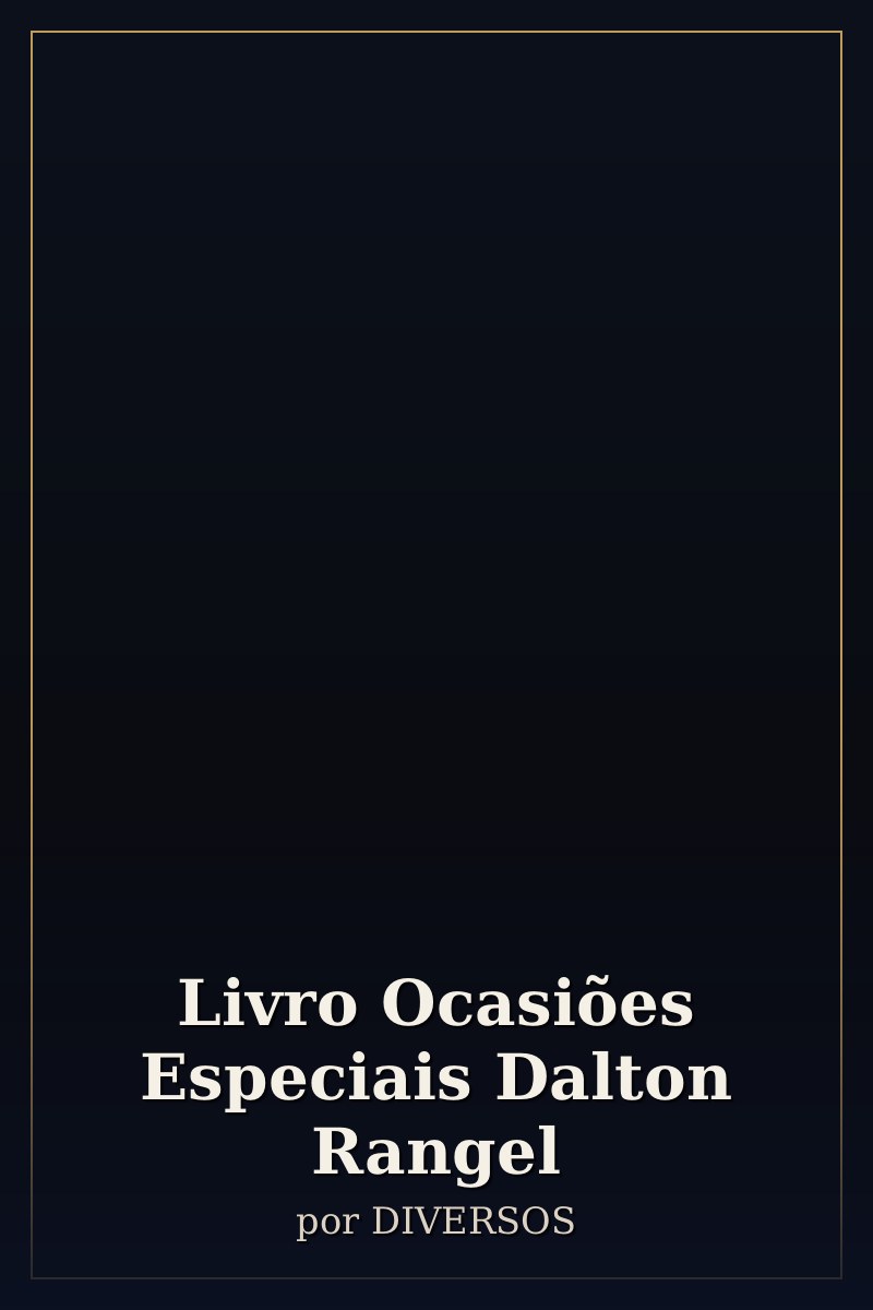 Capa de Livro Ocasiões Especiais Dalton Rangel