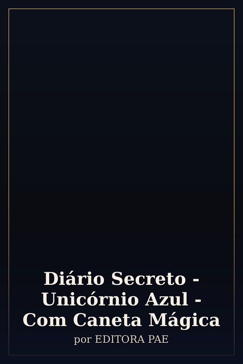 Capa de Diário Secreto - Unicórnio Azul - Com Caneta Mágica