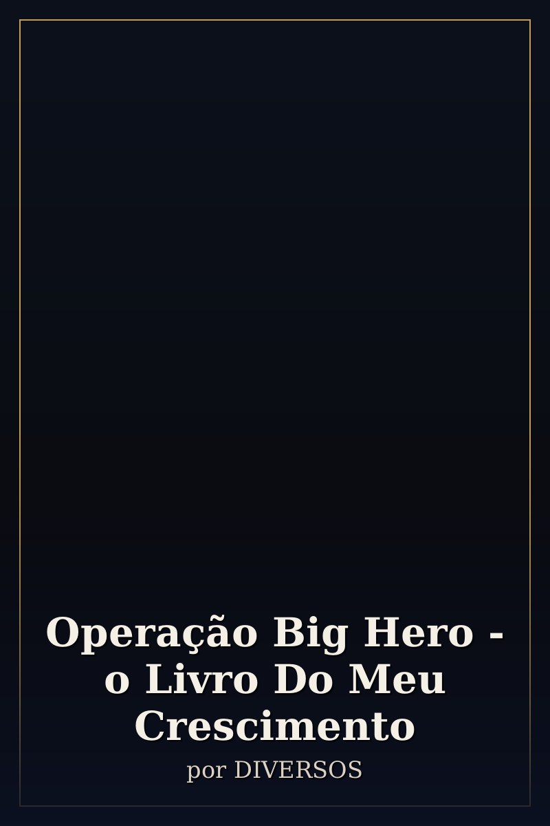Capa de Operação Big Hero - o Livro Do Meu Crescimento