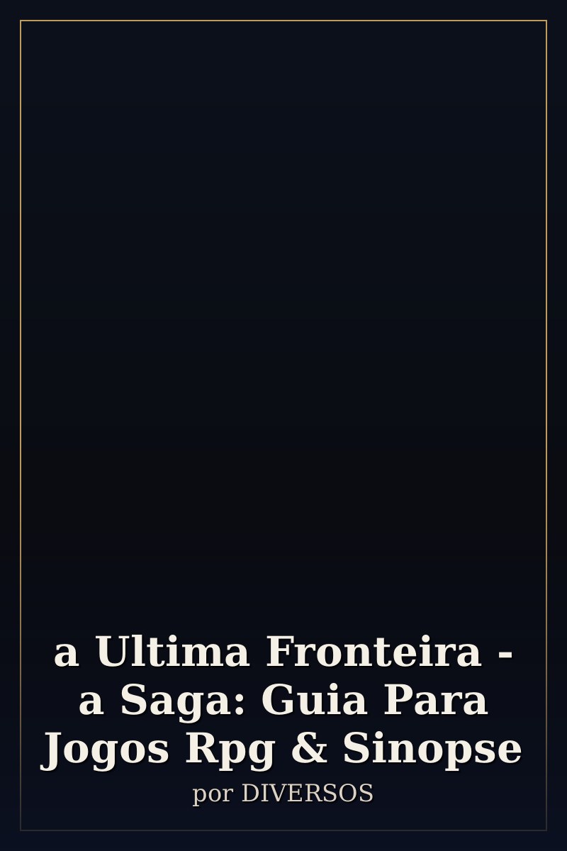 Capa de a Ultima Fronteira - a Saga: Guia Para Jogos Rpg & Sinopse