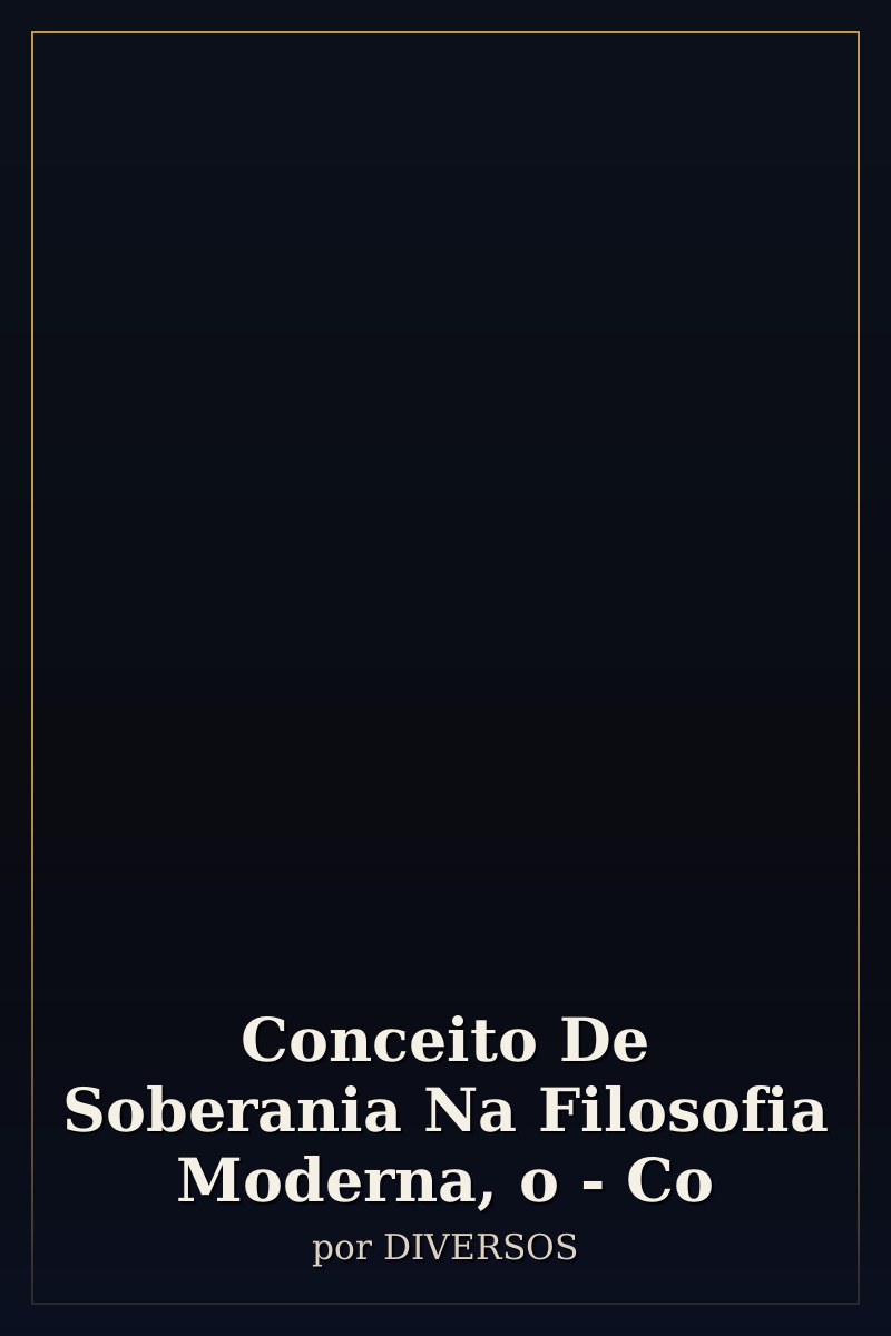 Capa de Conceito De Soberania Na Filosofia Moderna, o - Co