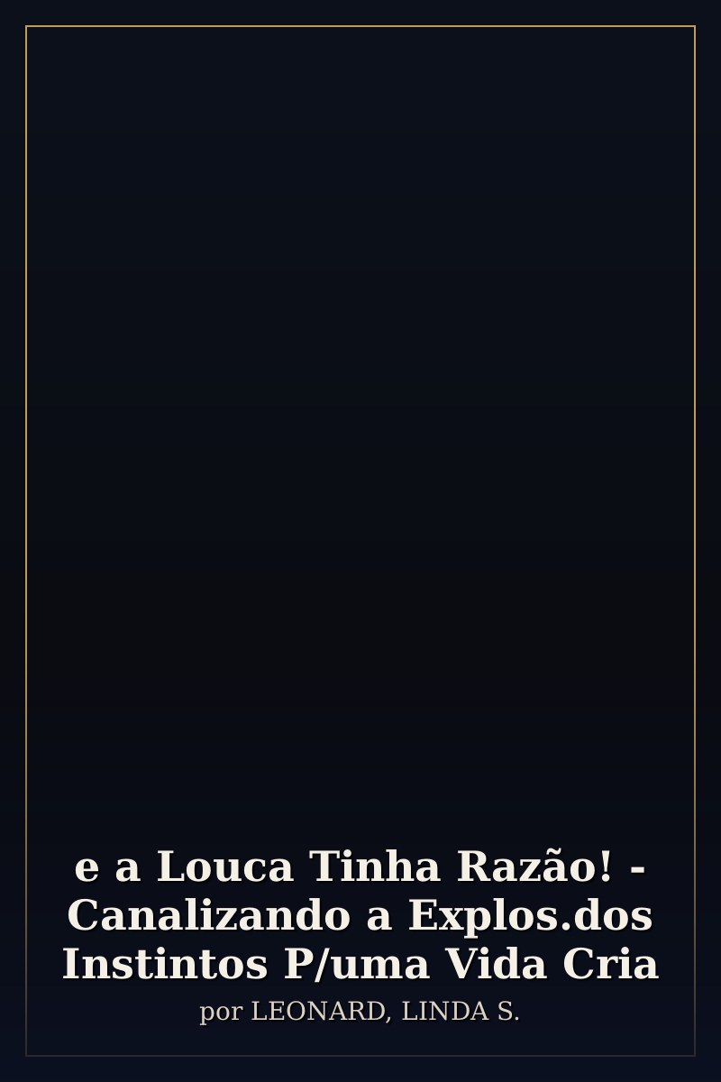 Capa de e a Louca Tinha Razão! - Canalizando a Explos.dos Instintos P/uma Vida Cria