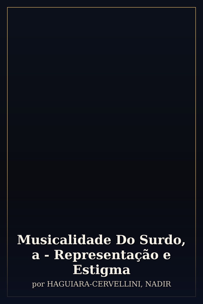 Capa de Musicalidade Do Surdo, a - Representação e Estigma