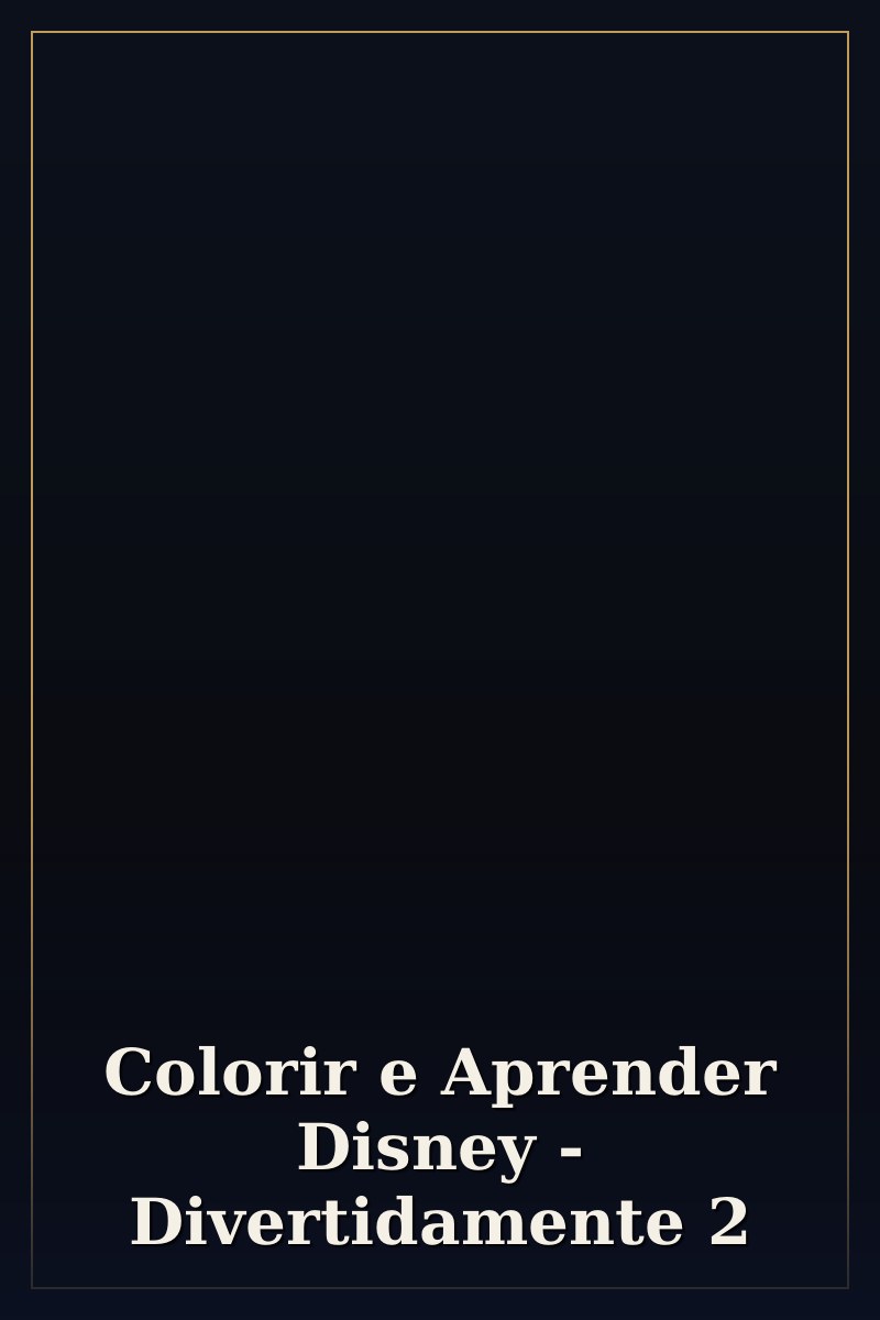 Capa de Colorir e Aprender Disney - Divertidamente 2