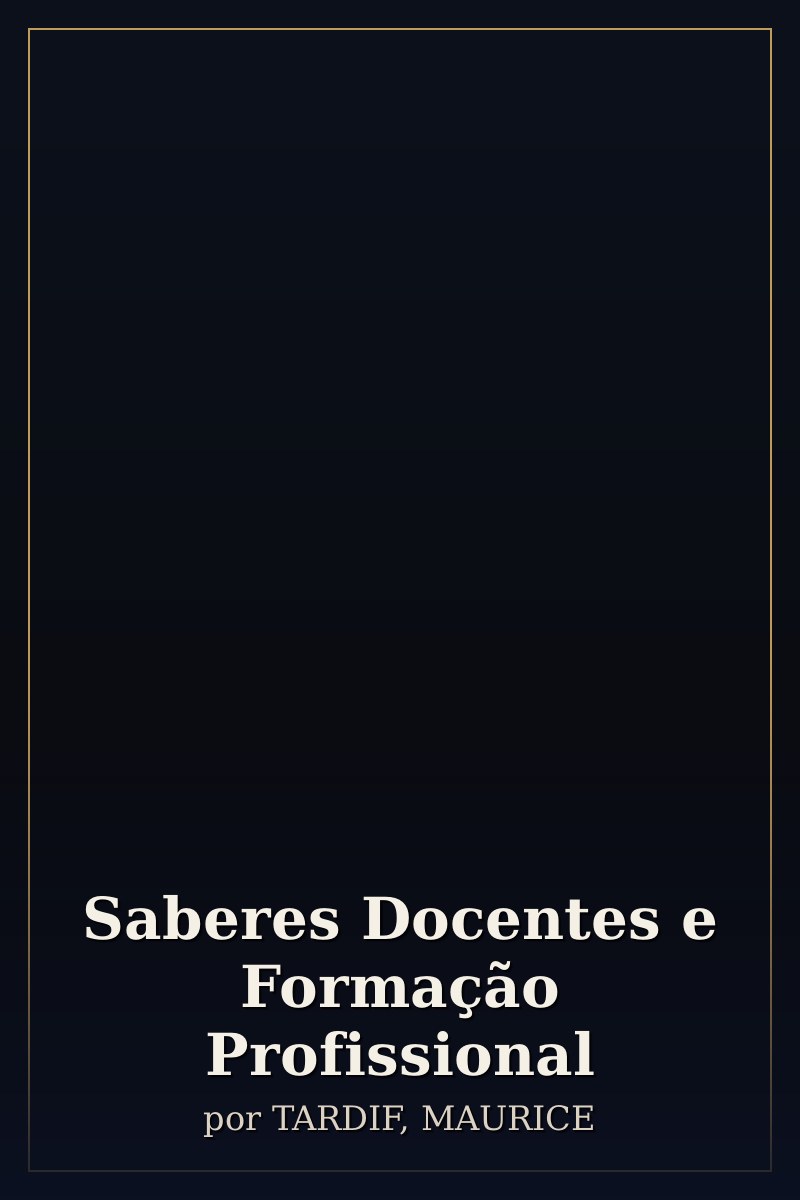 Capa de Saberes Docentes e Formação Profissional
