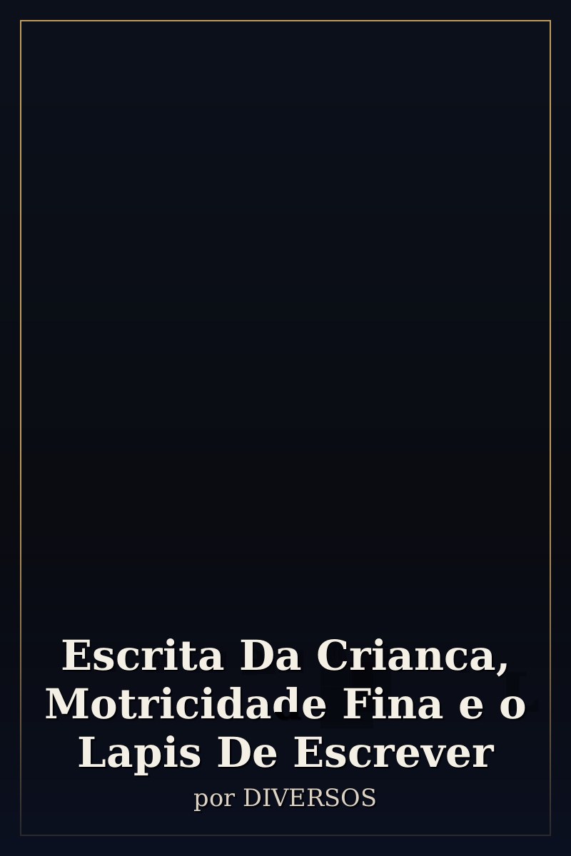 Capa de Escrita Da Crianca, Motricidade Fina e o Lapis De Escrever