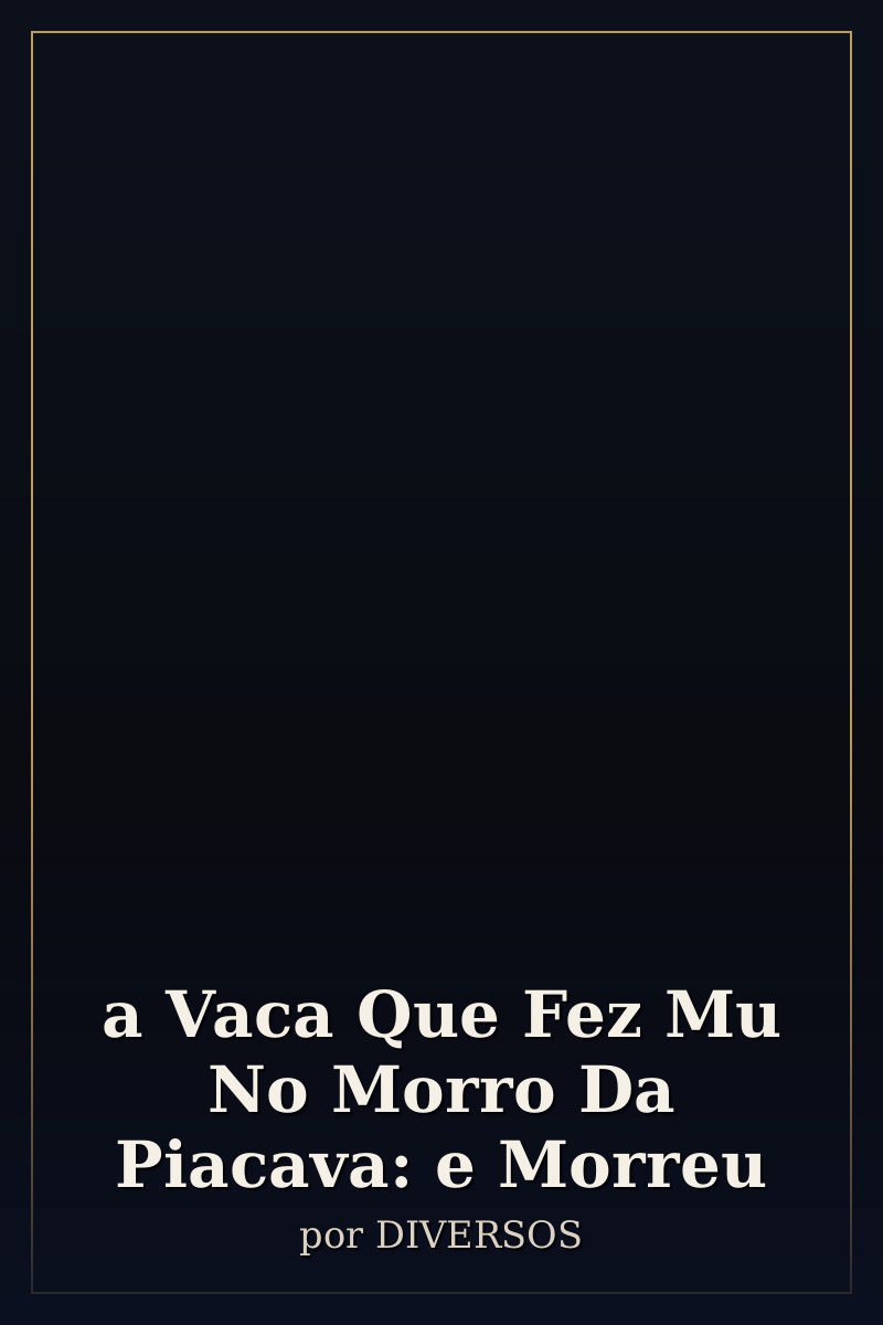 Capa de a Vaca Que Fez Mu No Morro Da Piacava: e Morreu