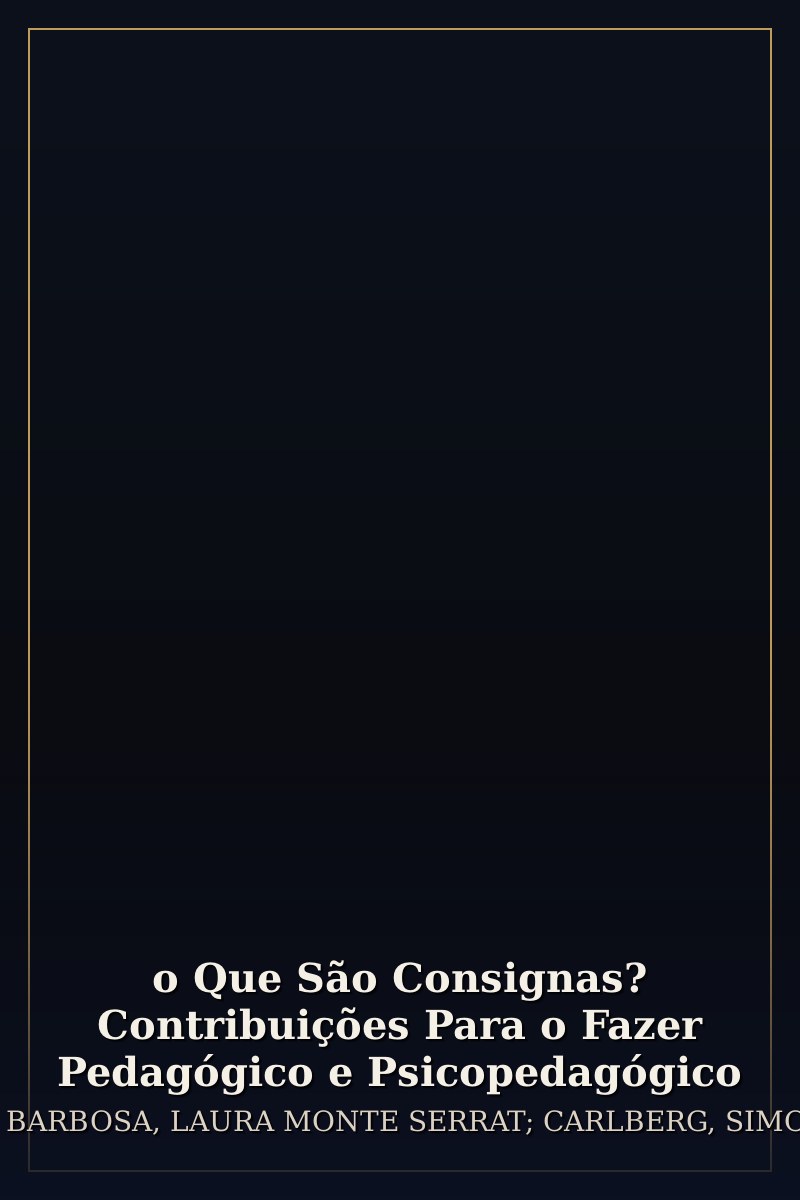 Capa de o Que São Consignas? Contribuições Para o Fazer Pedagógico e Psicopedagógico