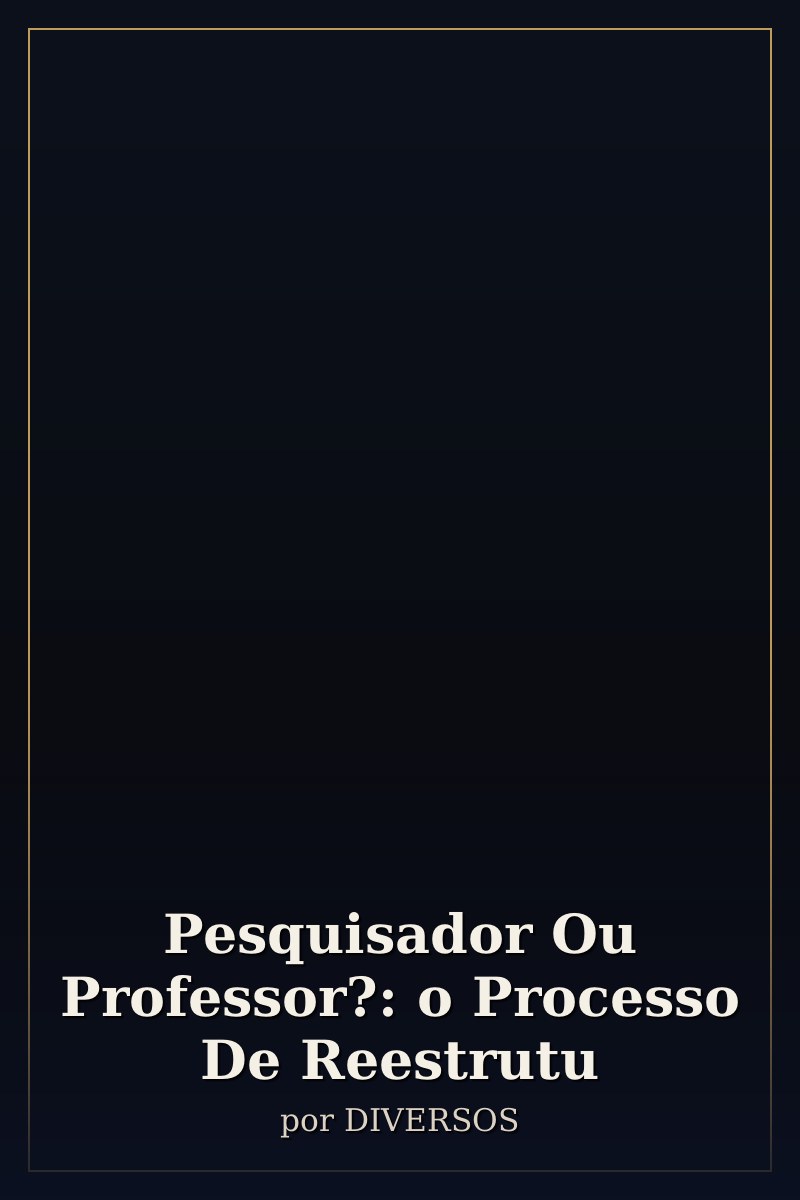 Capa de Pesquisador Ou Professor?: o Processo De Reestrutu
