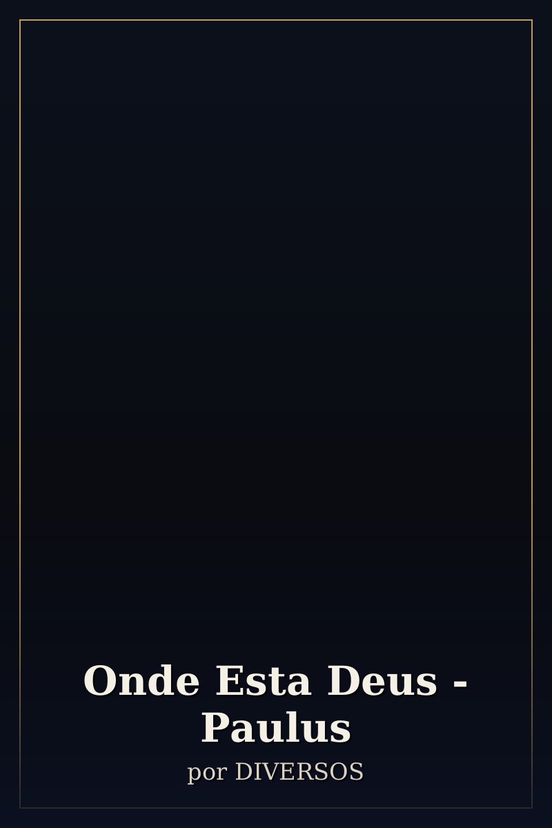 Capa de Onde Esta Deus - Paulus